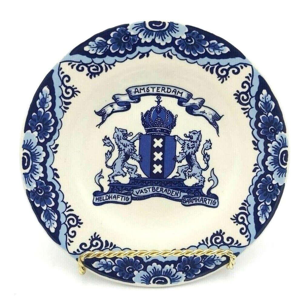 Delft's Blauw 7.25 in Amsterdam Heldhaftig Vastberaden Barmhartig Holland Plate